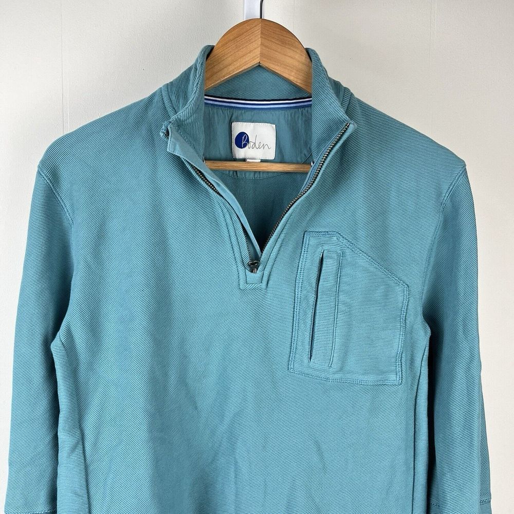 Boden Winsford Twill‎ Half Zip Top Sweatshirt Pullover Sweater Mens Small